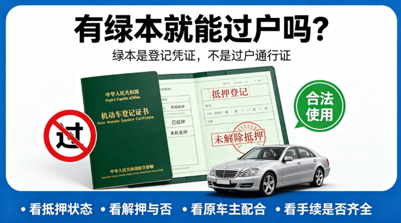 抵押车大绿本有用吗 抵押车大绿本有用吗